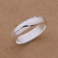 Посеребренное кольцо 2016 модное Ювелирное кольцо для женщин и мужчин гладкое/ajuajbba bwaaknha AR246 2024 - купить недорого