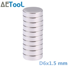 AETool 10/20/30/50 Pcs Disc 6 x 1.5 mm Powerful Super Strong Permanent Magnet N38 Small Round Rare Earth NdFeB Neodymium Magnets 2024 - buy cheap