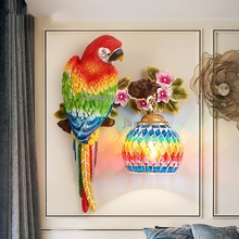 Nordic LED resin parrot wall lamp bedroom bedside wall sconces living room Bird Lamp staircase aisle Interior Decor wall light 2024 - buy cheap