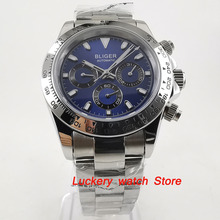 39mm bliger watch blue dial Multifunction week date  Automatic movement men watch-BA122 2024 - buy cheap