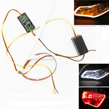 Auto Lamps For Cars DRL LED Daytime Running Lights Car Styling Accessories Turn Signal Guide Strip Motorcycle Taillights light 2024 - buy cheap