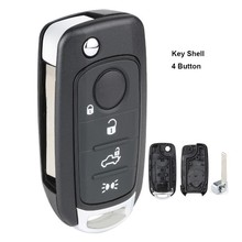 KEYECU Replacement Folding Remote Key Shell Case Fob 4 Button for Fiat 500, 500X, Toro 2024 - buy cheap