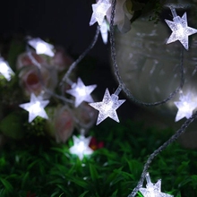 Holiday Party Decoration Light String 10M 100 LED Crystal Clear Fairy Star Shaped String Light Wedding Party Indoor Outdoor Lamp 2024 - buy cheap