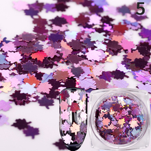 12 Colors Holographic Laser Eco-friendly Maple Leafs Chunky Glitters Sequins For Manicure Nails Art Body Face Eye DIY Decoration 2024 - buy cheap