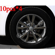 Botas de fibra de carbono para coche Mitsubishi Lancer EX 2013, de 16 pulgadas cubo de rueda, círculo, pegatinas resistentes al agua 2024 - compra barato