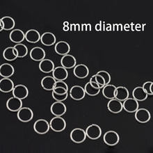 Anéis de metal abertos para colar, 400 pçs, 1.2x8mm, 8mm, descobertas, joias, faça você mesmo, fabricação de braceletes de joias 2024 - compre barato