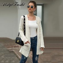 Long Cardigan Women Cashmere White Black Women Cardigan Long Sleeve Winter Knitted Basic Cardigan Coat Ladies Cashmere Cardigans 2024 - buy cheap