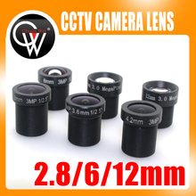 Lente fija HD 2,8 P para cámara de seguridad, 1080mm, 6mm, 12mm, 1/2 P, 5 ", M12 F1.6 3,0, lentes Mega pixel, envío gratis, 3 unidades/lote 2024 - compra barato