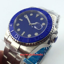 Relógio esterilizador p483 azul, mostrador azul luminoso com data e vidro de safira automático para homens de 43mm 2024 - compre barato