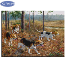 Full Square/Round Drill 5D DIY Diamond Painting animals"Beagles"Embroidery Cross Stitch 5D Home Decor Gift 2024 - buy cheap