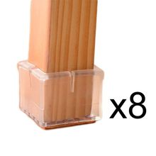 Square Transparent  Chair Leg Caps Feet Pads Furniture Table Covers Wood Floor Protectors Pack Of 8 259qe 2024 - buy cheap