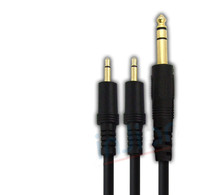 Позолоченный высококачественный 6,3/6,5 к двойному моно 3,5 аудио линейный Соединительный линейный сигнальный кабель аудио и видео сигнальные линии 2024 - купить недорого