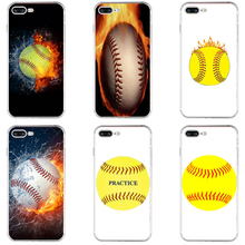 98H Fire Yellow Softball Softball Fire Soft TPU Silicone Cover Case For Apple iPhone  6 6s 7 8 plus Case 2024 - buy cheap