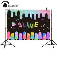 Allenjoy photocall photography colorful Popsicle Ice cream summer holiday party background for photo shoots backdrops camera 2024 - buy cheap