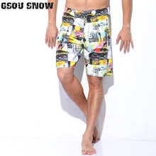 GSOU SNOW Man Beach Board Shorts Quick Dry Swimwear Trunks Print Summer Bermudas Swimming Surfing Diving Motorboat Shorts 2024 - buy cheap