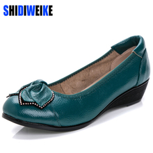 6 colors Plus Size(34-43)Loafers Comfortable Women Genuine Leather Flat Shoes Woman Casual Nurse Work Shoes Women Flats b979 2024 - buy cheap