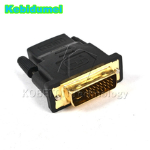 Kebidumei cabo adaptador de conversor dourado, 1 peça, dvi 24 + 1 macho para hdmi, compatível com xbox 360, ps3, ps4, hdtv 1080p 2024 - compre barato