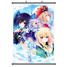 Cuadro decorativo de Anime japonés para el hogar, póster enrollable de pared de Hyperdimension, Neptunia, blanco, Noire, Vert y Uni 2024 - compra barato