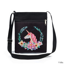 Miyahouse Unicorn Printed Women Shoulder Bag Mini Travel Bag For Teenage Girls Double Zipper Design Ladies Messenger Bag 2024 - buy cheap