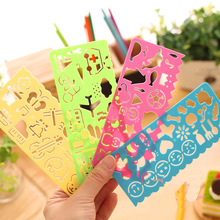 4pcs Korea Stationery Candy Color Ruler Oppssed Drawing Template Free Shipping 2024 - buy cheap