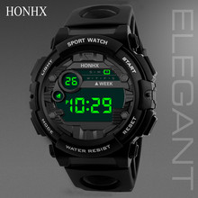 HONHX роскошные мужские цифровые часы, светодиодный, спортивные, уличные, электронные, повседневные, спортивные, светодиодный, наручные часы 2024 - купить недорого