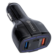 QC3.0 Quick Charge Adapter 2 USB Port +Type-C Fast Car Cigarette 5V/3.5A USB Quick Charge 3.0 Car Charger QC 3.0 Fast Charging 2024 - buy cheap