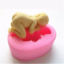 Sleeping Baby Fondant Mould Food-grade Silicone Cake Mold Jelly Chocolate Candy Baking Tool Handmade Soap Rubber Craft Moulds 2024 - buy cheap