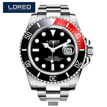 LOREO Automatic Diver Watch 316L Full Steel Waterproof 200m Seagull Mechanical Watches Sapphire Glass mekanik kol saati relogio 2022 - buy cheap
