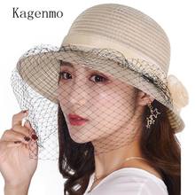 Kagenmo-sombrero de paja para mujer, protector solar, para playa, verano, para exteriores, transpirable 2024 - compra barato