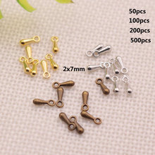 Atacado 2x7mm estender a corrente/cauda corrente gotas de água para as mulheres que fazem pulseira colar encantos diy jóias descobertas bijoux 2024 - compre barato