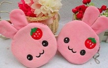 10PCS Kawaii Strawberry Rabbits Coin Purse & Wallet Pouch Case BAG ; Mini Pendant Bags Pouch Beauty Holder BAG Women Handbag 2024 - buy cheap