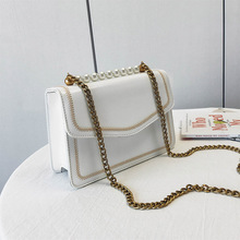 Female Crossbody Pearl For Women 2019 Quality PU Leather Luxury Handbag Designer Sac Main Ladies Chains Shoulder Messenger Bag 2024 - buy cheap