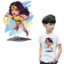 Hot Cartoon Wonder Woman patches for clothing 26.5*20.5 cm DIY T-shirt hoodie clothing girl patches termoadhesivos transfer 2024 - buy cheap