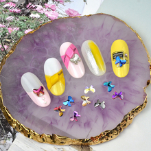Diamantes de imitación de cristal para uñas, 20 Uds. De Colores AB, abalorios de diseño de mariposa DIY, decoraciones de Arte de uñas 2024 - compra barato