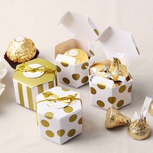 Caixas de presentes 50 peças, doces de chocolate, caixas de doces, família, festa de casamento, sacos favoritos 2024 - compre barato