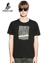 Мужская футболка Pioneer Camp, Повседневная футболка из 100% хлопка с коротким рукавом и о-вырезом, ADT903011 2024 - купить недорого