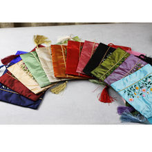 wholesale NEW DESGIN 10PCS CHINESE HANDMADE EMBROIDERED Silk GIFT BAGS POUCH 2024 - buy cheap