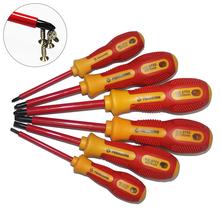 6/7/8Pcs High Voltage 1000V Slotted Cross Insulated Electrician Dedicated Magnetic Precision Screwdriver Kit 2024 - buy cheap