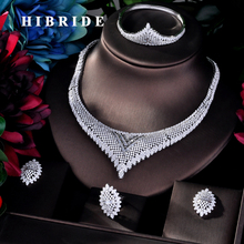 HIBRIDE Luxury Design 4pcs Cubic Zirconia Dubai Jewelry Sets For Women Party  Wedding Accessories Jewelry N-767 2024 - buy cheap