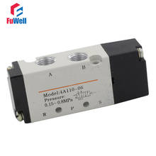 4A110-06 Solenoid Valve 5 Port 2 Position PT 1/8 Pneumatic Control Valve Aluminum Alloy Air Valve 2024 - buy cheap