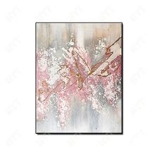 Ручная роспись Абстрактная розовая романтическая картина Сакура домашний Декор украшение на стену, живопись маслом на холсте для гостиной спальни без рамки 2024 - купить недорого