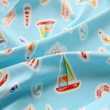 Small sailboat style curtain cloth baby bedding 100% cotton material DIY manual home textile printing cotton twill fabrics 2024 - buy cheap