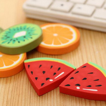 2Pcs/Pack Cute Fresh Fruit Design Eraser Watermelon Orange Kiwi Fruit Erasers Students Prize Gift Office School Supplies 2024 - buy cheap