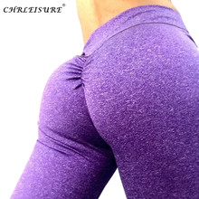 CHRLEISURE Solid High Waist Push Up Leggings Women Sexy Workout Legging Femme Highly Elastic Classic Trousers Female 13 Color 2024 - buy cheap