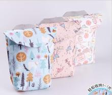Organizador de pañales de bebé multifuncional, bolsa impermeable reutilizable con impresiones de moda, bolsa de almacenamiento para momias, bolsa de pañales de viaje 2024 - compra barato