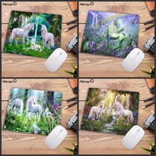 Almofada vívida 18x22 20x25cm 25x29cm do rato do unicórnio de mairuige e da cachoeira a almofada de jogo do mousepad hd da cópia do computador do notbook do rato 2024 - compre barato