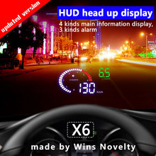 X6 Car HUD Head-Up Display OBD 2 GPS Digital Car Speedometer Alarm Speed Projector Warning Auto HUD OBD2 Display 2024 - buy cheap