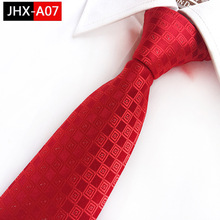 Красный геометрический Классический шелковый галстук жаккардовые галстуки для мужчин формальные деловые галстуки для свадебной вечеринки ширина 8 см 2024 - купить недорого