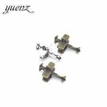YuenZ-dijes de Metal de 10 piezas, colgante de avión de color plateado antiguo, accesorios de joyería, manualidades DIY, 19x12mm, J200 2024 - compra barato