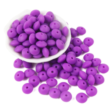 50pc/lot Silicone Lentils Beads Baby Teething Chew Necklace Making Food Grade Silicone Teether Beads BPA FREE 2024 - buy cheap